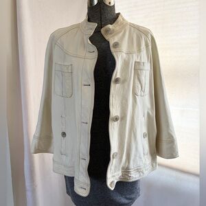 Gap leather swing jacket